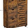 Storage Cabinet with 3 Drawers, 2 Adjustable Shelves for the Bathroom, Living Room, Kitchen, Hallway, Vintage, Brown Image 3