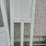 2 pine doors half glass with hinges Image 4
