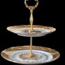 Vintage Wunsiedel Bavaria 24k Gold 2-T Cake Stand Image 10