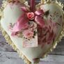 Hanging Heart Decor. Scented Heart. Mother's Day Gift. Shabby Chic Decor. Image 5