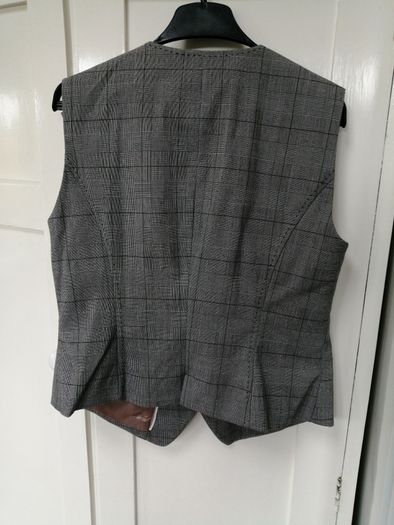 Next Grey Check Waistcoat New Size 14 (Next)