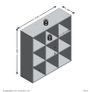 FMD Standing Shelf with 9 Compartments White Image 2