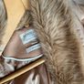 Stunning Monsoon London camel tan wool coat with faux fur collar Size 12 Image 5