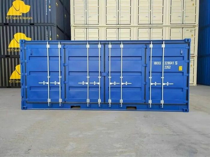 One Trip 20ft Shipping Container Multi Door Blue