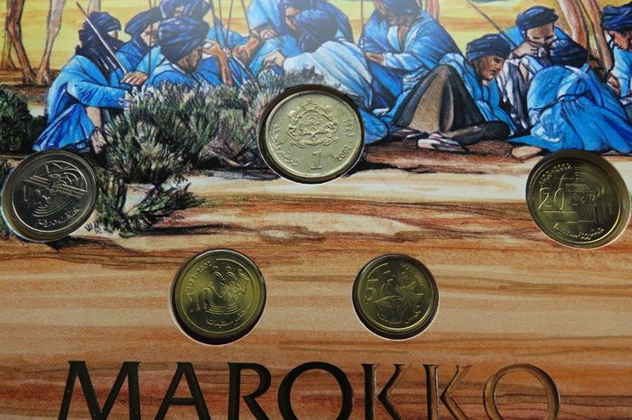 Morocco vintage original coins set