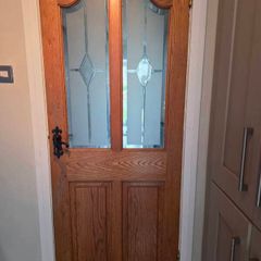 solid oak doors x 3, v heavy. Measurements are 198 x 76 cm