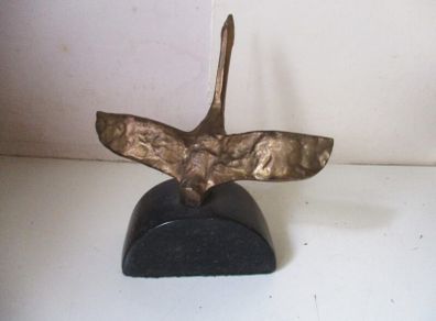 Irish School Bronze Swan On Marble Base