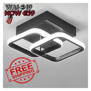 NEW SALE | Ceiling Light Modern 22W LED Cool White 6000K Acrylic Square Ceiling Lamp for Hallway Office Bedroom Kitchen Living Room Bedroom Ceiling Lights