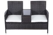 NEW SALE Rattan Chair Furniture Set W/ Middle Tea Table-Brown (FREE SHIPPING)