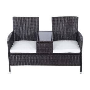NEW SALE Rattan Chair Furniture Set W/ Middle Tea Table-Brown (FREE SHIPPING)