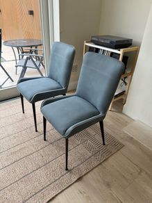 Dylan Dining Chairs - set of 2 in blue / grey