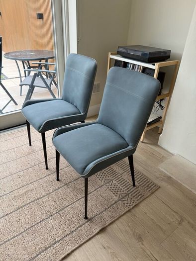 Dylan Dining Chairs - set of 2 in blue / grey
