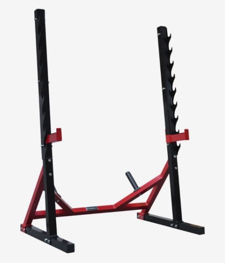 squat rack and bench