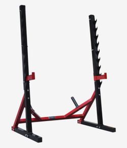 squat rack and bench