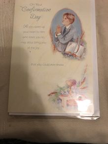 Confirmation card for boy