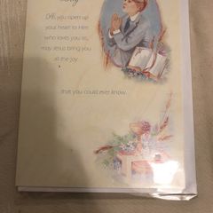 Confirmation card for boy