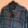mens JOULES long sleeve shirt Size Medium classic fit tartan check navy green Image 5