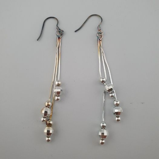 Classic Sterling Silver Multi-Strand Dangle Earrings