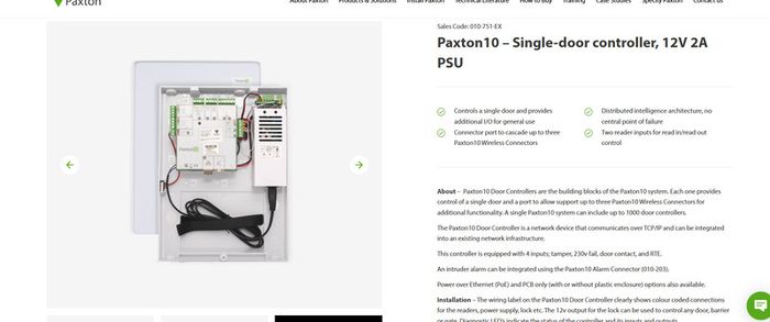 Paxton Access Control Equipment