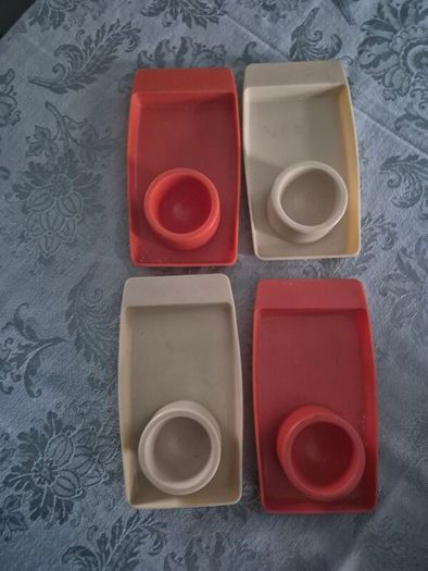 Vintage 1970s Retro Mid Century breakfast boiled egg/toast trays originals