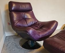 leather chair and footstool