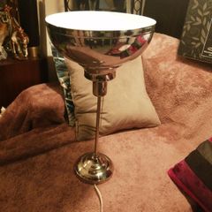 Silver metal lamp