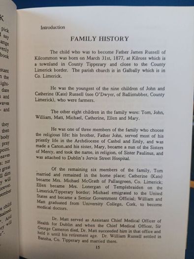 Fr James Russell of Kilcommon - Jim Holohan (signed)
