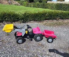 Kids Pedal Tractor and Trailer
