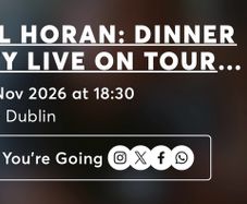 Niall Horan Friday 13th November 3Arena two tickets