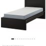 Single Black Bed with Single Mattress Image 2