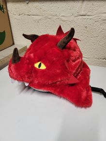 Dragon plush helmet cover
