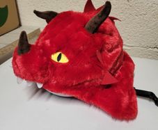 Dragon plush helmet cover