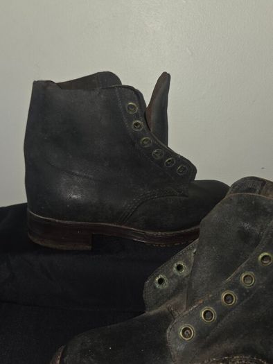 1940's WWII Hobnailed Black Work Boots