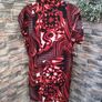 Vintage 1990s 2000s Orange black Abstract print Tunic Blouse ( Please Check Measurements ) Postage included Image 4