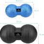2x Peanut duo massage ball - In 2 sizes self-massage duo ball fascia ball set - Trigger point massage ball - Fascia balls black blue Image 2