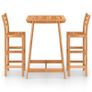3 Piece Outdoor Bar Set Solid Acacia Wood Image 3