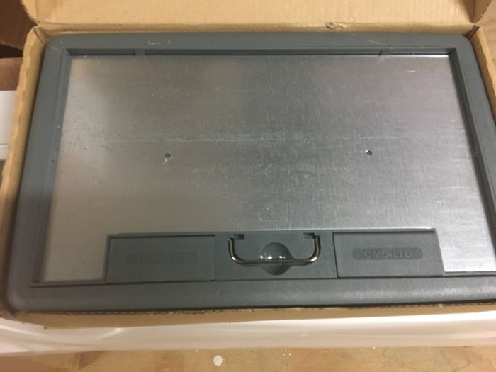 3 Compartment Electrical Floor Boxes Complete with 2 sockets and data Plate