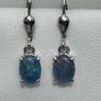 Sterling silver 925  Boulder Opal Triplet Earrings in Platinum Plated Sterling Silver Image 7