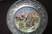 Ceramic &amp; Pewter Plaque