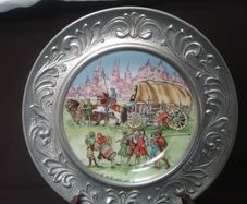 Ceramic & Pewter Plaque