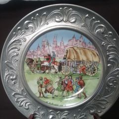 Ceramic & Pewter Plaque