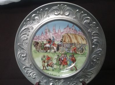 Ceramic & Pewter Plaque