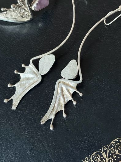 Sterling earrings and bangle set