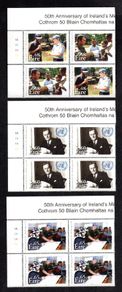 2005 Ireland 50th Anniversary of Ireland Membership in the United Nations Stamp Plate Block 1A1A1A1A Mint Never Hinged (MNH)