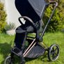 Cybex Priam Pushchair & Carry Cot - Rosegold/Sepia Black Image 4