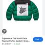 supreme x north face green nuptse Image 5