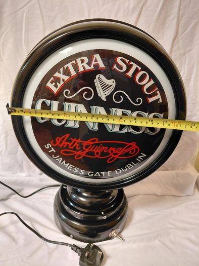 New Double Sided Rotating Guinness Bar Advert Light
