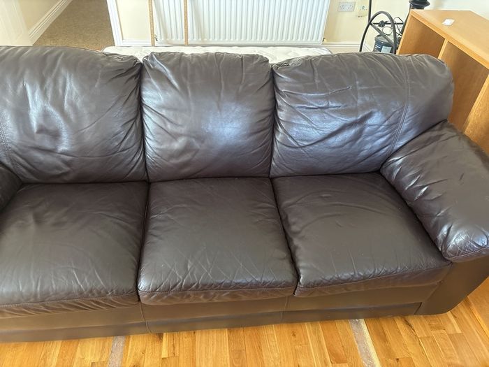 leatherette sofa