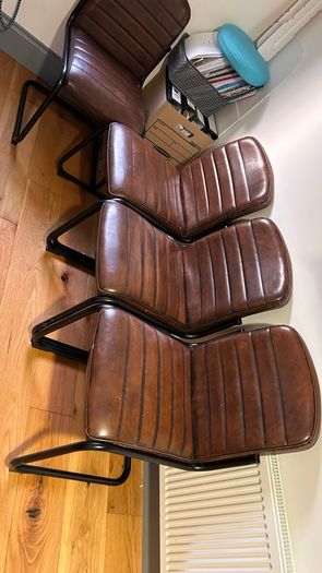 leather chair kitchen x 4