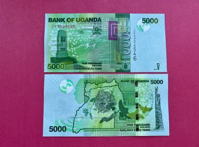 Uganda. 5000 Shillings  2019  ( Uncirculated )